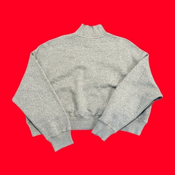 Nike Team USA Hockey 1/4 Zip Cropped Pullover Sweatshirt Gray Women's XL NWT - Picture 2 of 9